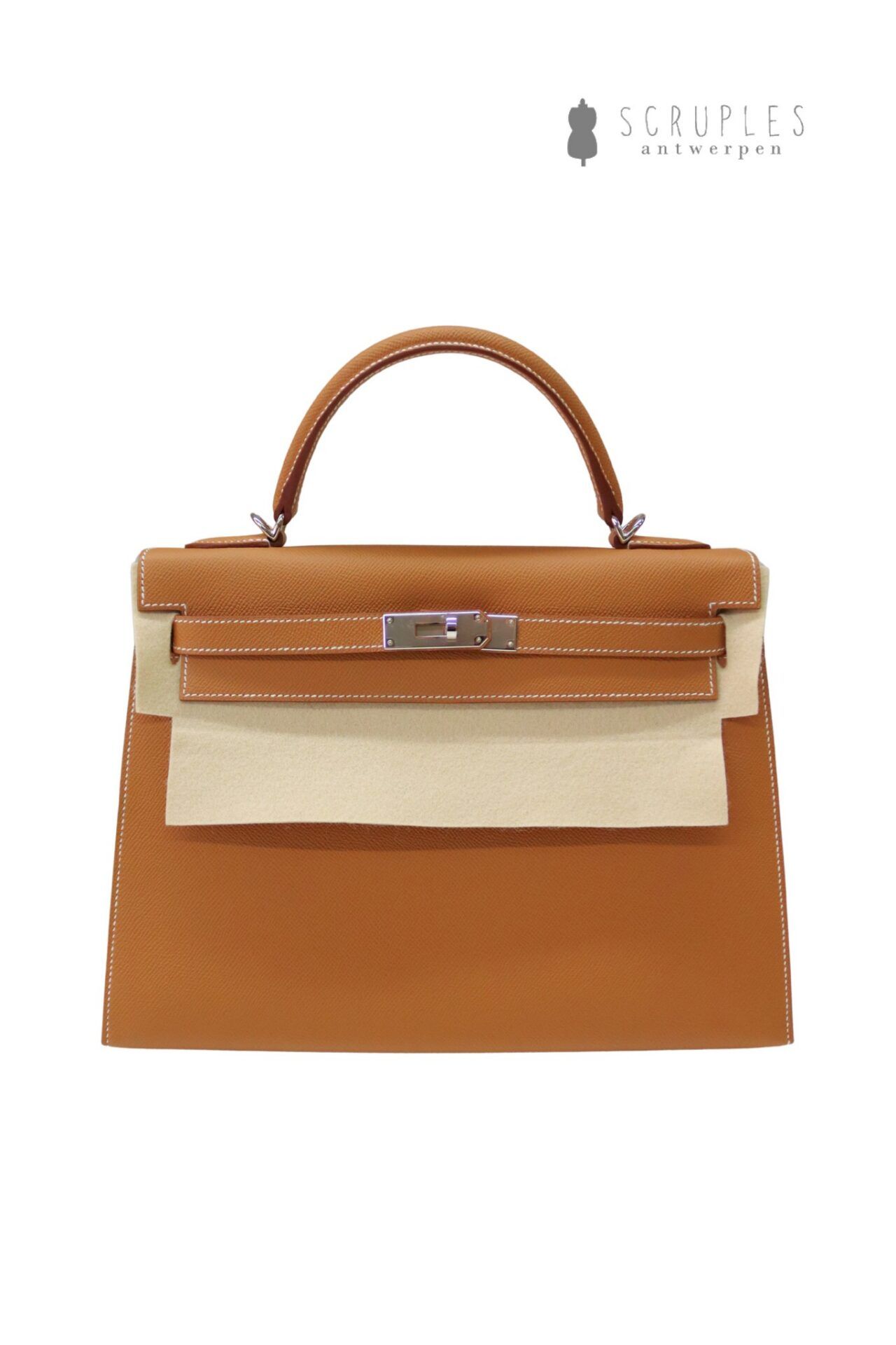 Hermès Kelly II Sellier 32 Kalf Epsom 37 Goud Handtas - Afbeelding 14